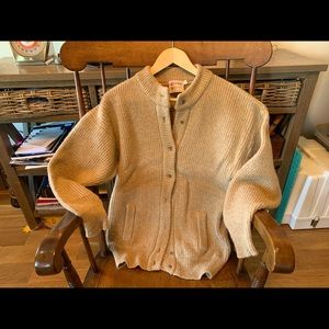 Vintage Scottish New Wool Fisherman Cardigan